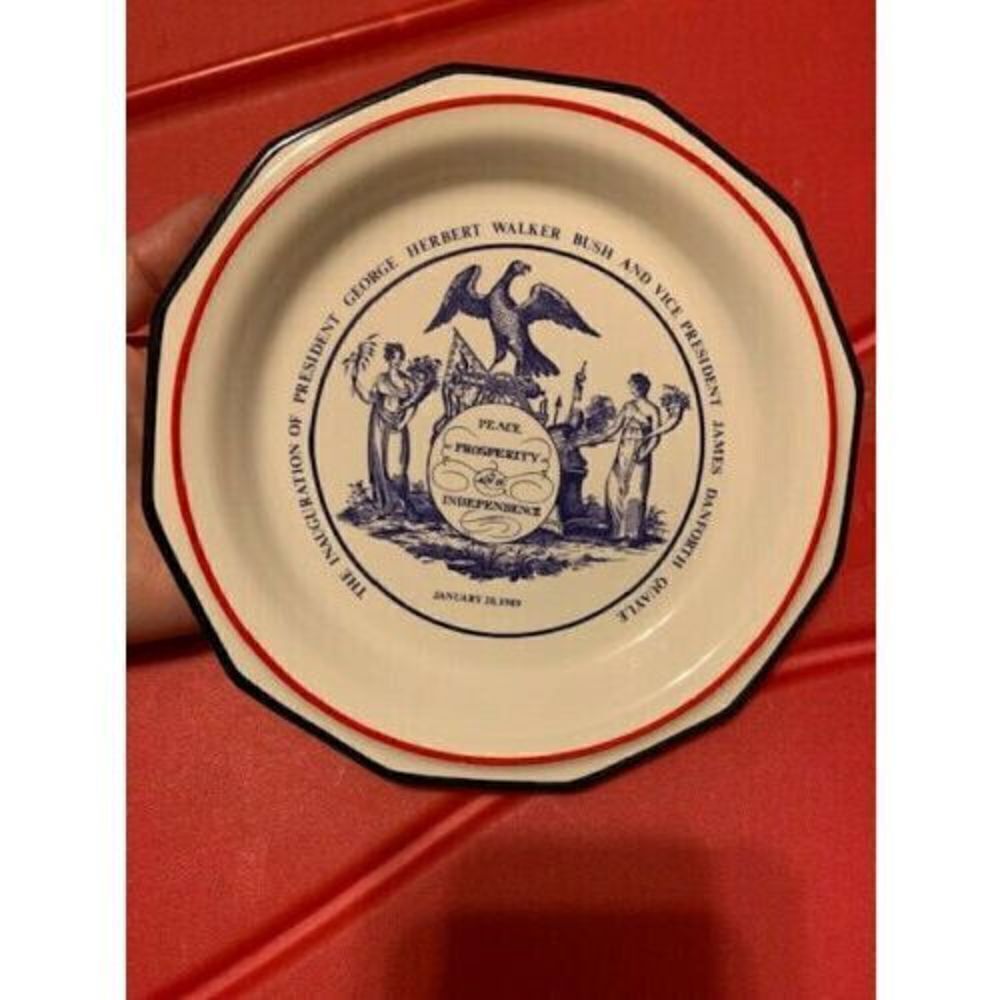 GEORGE H.W. BUSH PFALTZGRAFF INAUGURATION PLATE 1989